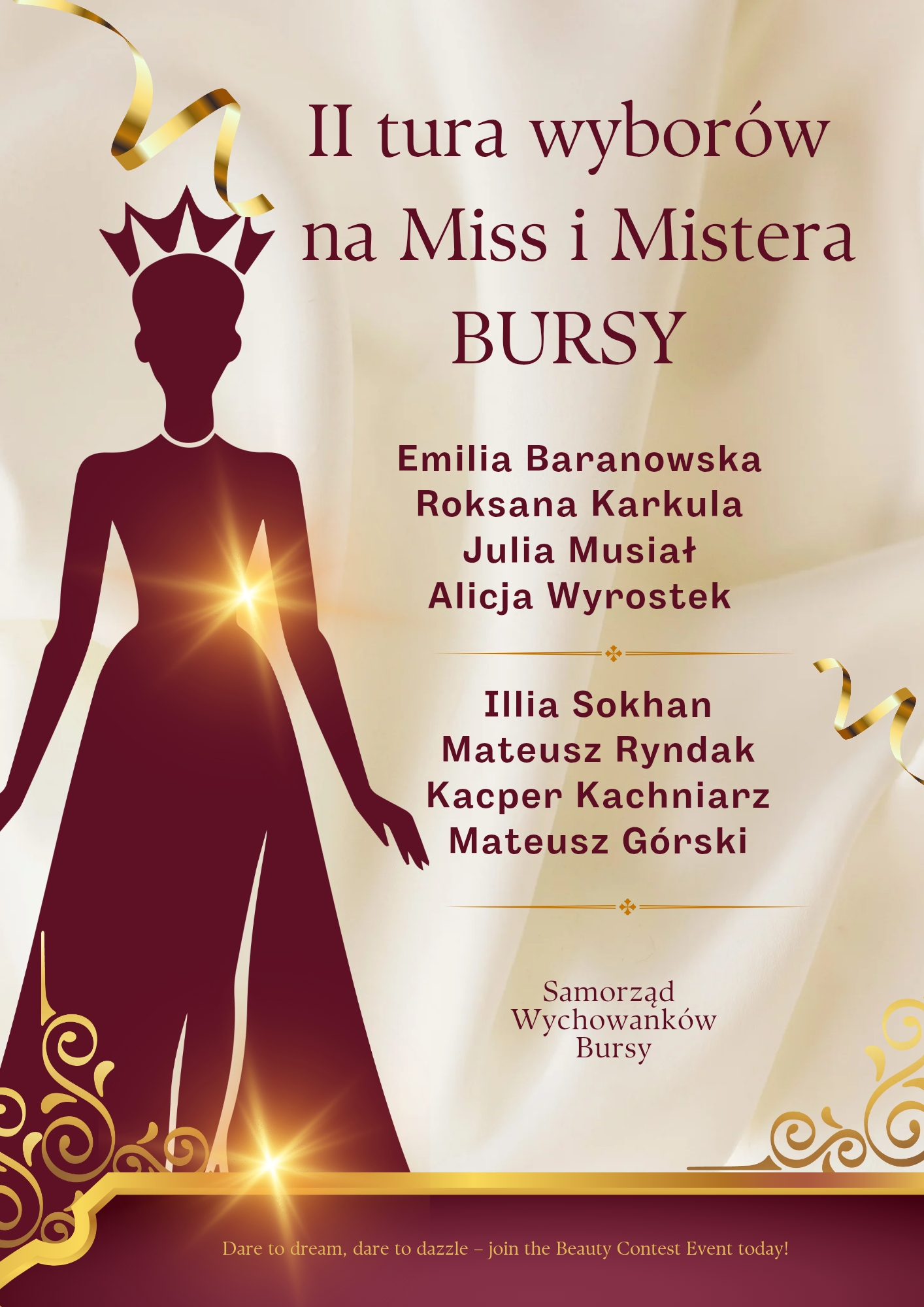 **Wyniki I Tury Wyborów na Miss i Mistera Bursy**